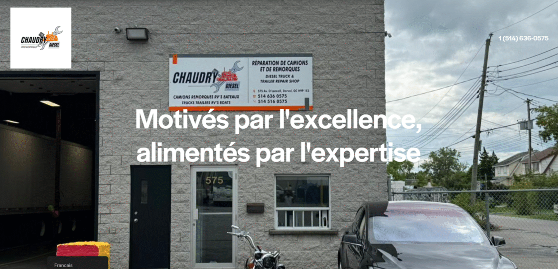 Chaudry Diesel – Minimalist Website Development for Truck Repair Services